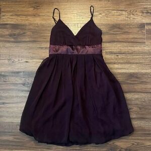 Costa Blanca Y2K Vintage Purple‎ Chiffon Babydoll Dress Spaghetti Straps M Fairy